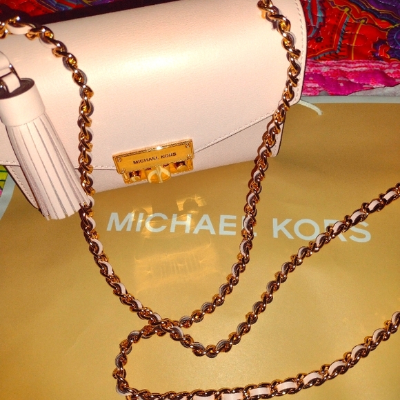 MICHAEL KORS ROSE 35T0GX0C1L SMALL MINI CROSSBODY BAG LEATHER Powder Blush - Picture 1 of 7